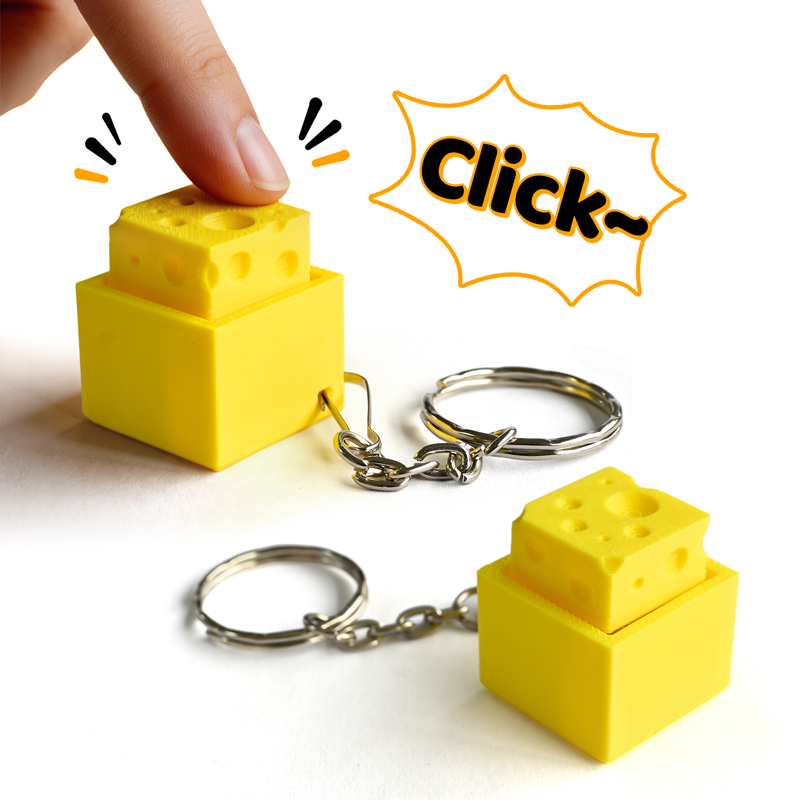 3D Printing Keychain - Drukowany w 3D serowy brelok do