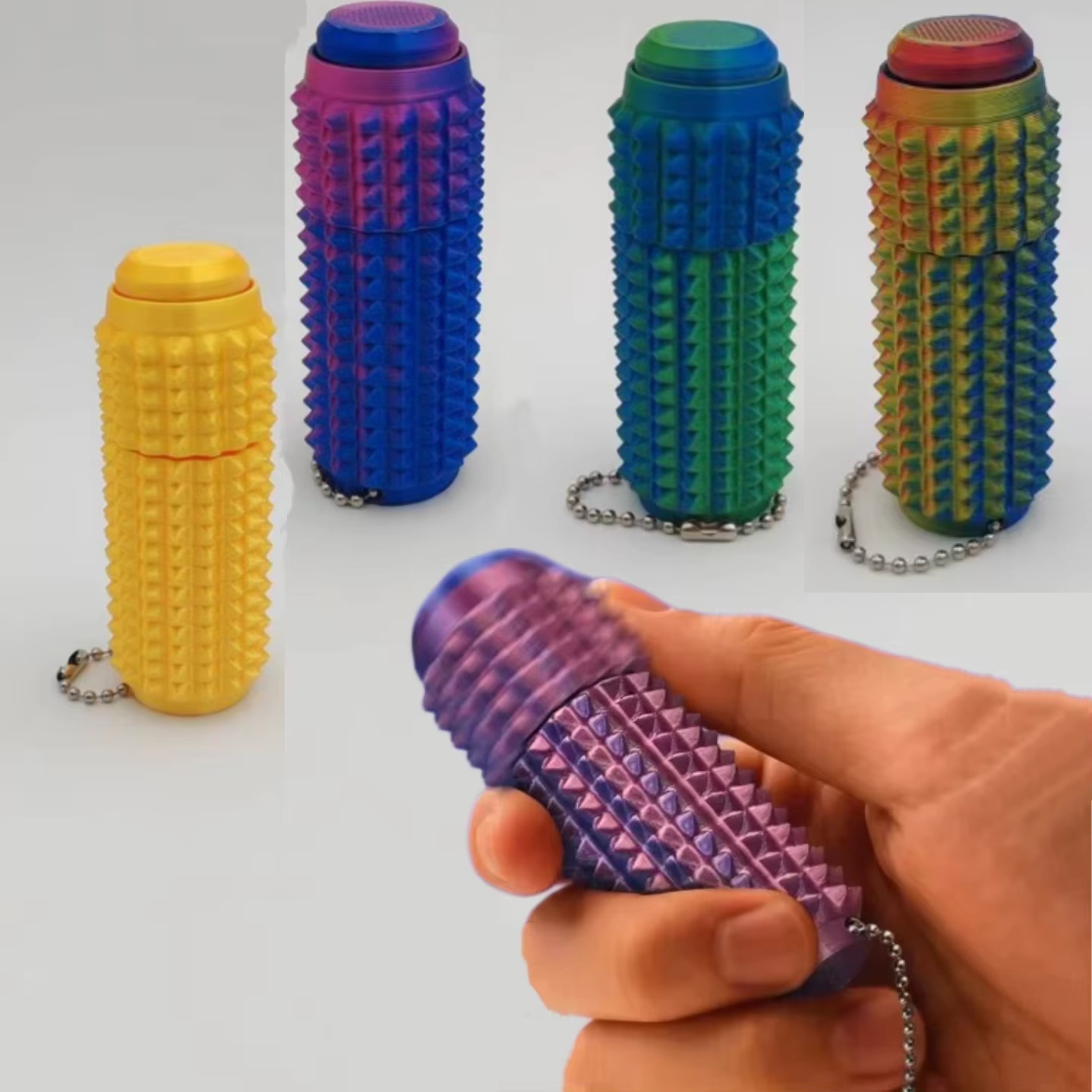 3D Printing Keychain - Zabawna zabawka antystresowa z kolcami, drukowana