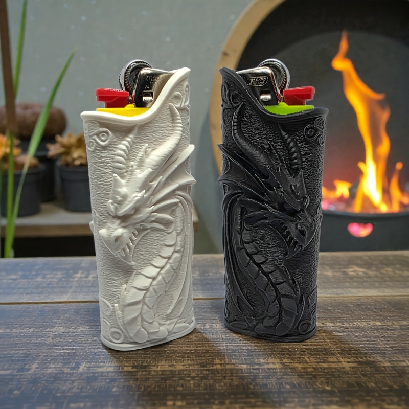 3D Printing Dragon - Gotycki Wzorzysty Pokrowiec na Zapalniczkę z