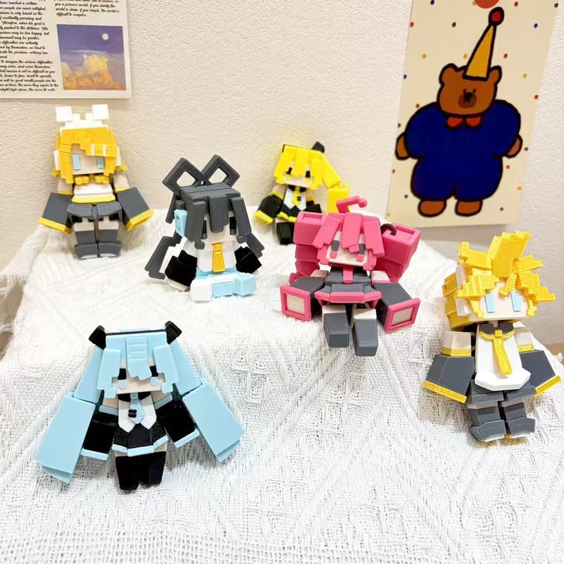 3D Printing Keychain - Anime Hatsune Miku 3D Drukowany Brelok