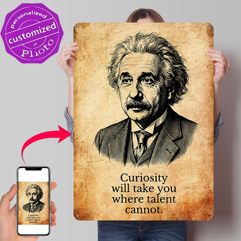 3D Printing Quote - Plakat z inspirującym cytatem Alberta Einsteina,