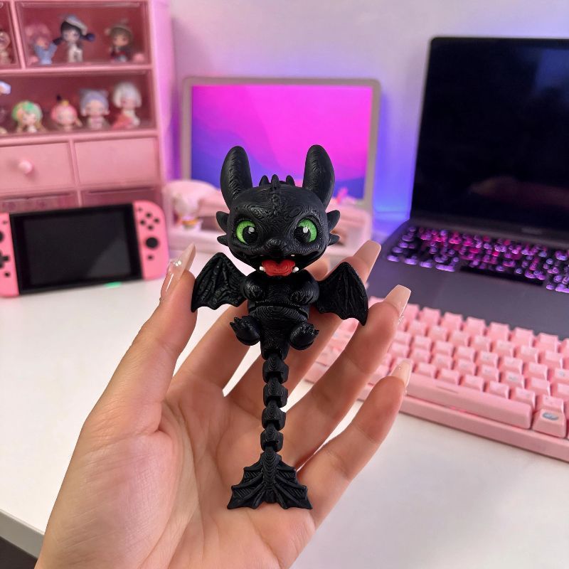 Drukowany w 3D ruchomy brelok- – 3D Printing Dragon recenzja i cena